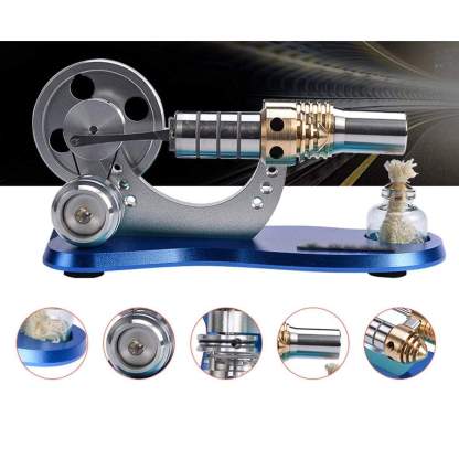 HelloWorld7-Stirling Engine Kit Mini Hot Air Motor Model Educational Toy Electricity Generator Set