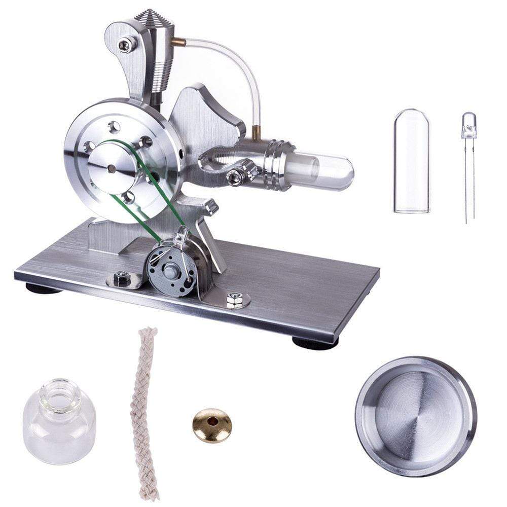 Metal Stirling Engine Generator Model with LED Light Physics Science Gift-helloworld7