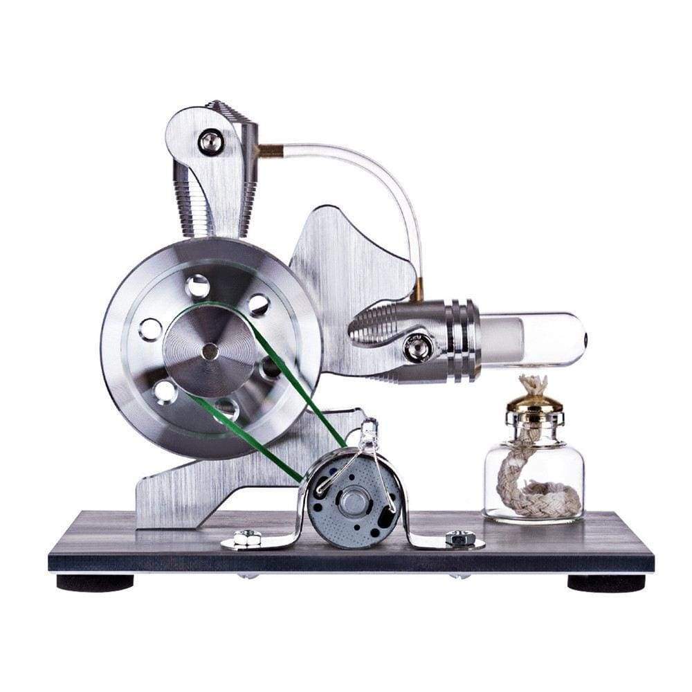 Metal Stirling Engine Generator Model with LED Light Physics Science Gift-helloworld7