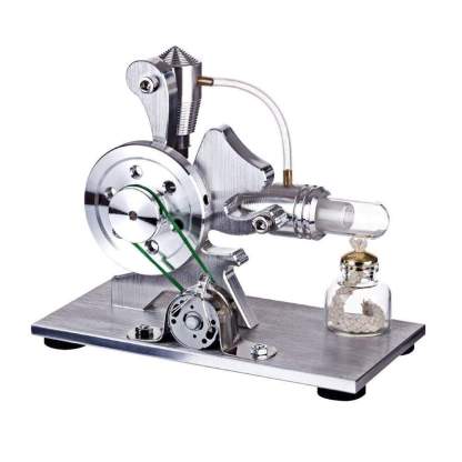 Metal Stirling Engine Generator Model with LED Light Physics Science Gift-helloworld7