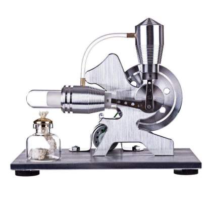 Metal Stirling Engine Generator Model with LED Light Physics Science Gift-helloworld7