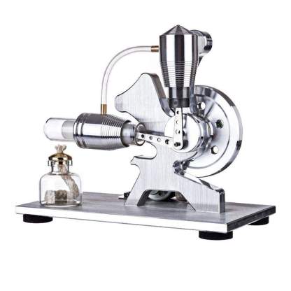 Metal Stirling Engine Generator Model with LED Light Physics Science Gift-helloworld7