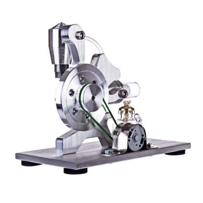 Metal Stirling Engine Generator Model with LED Light Physics Science Gift-helloworld7