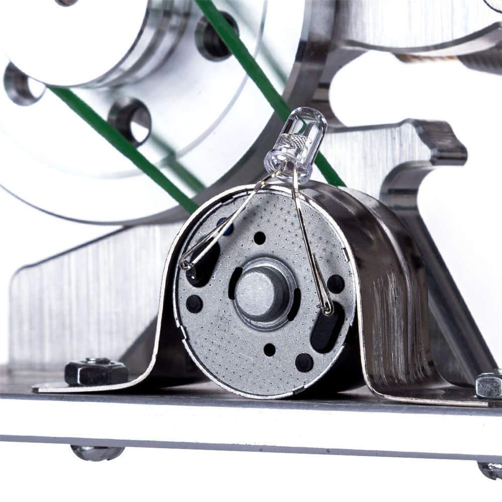 Metal Stirling Engine Generator Model with LED Light Physics Science Gift-helloworld7