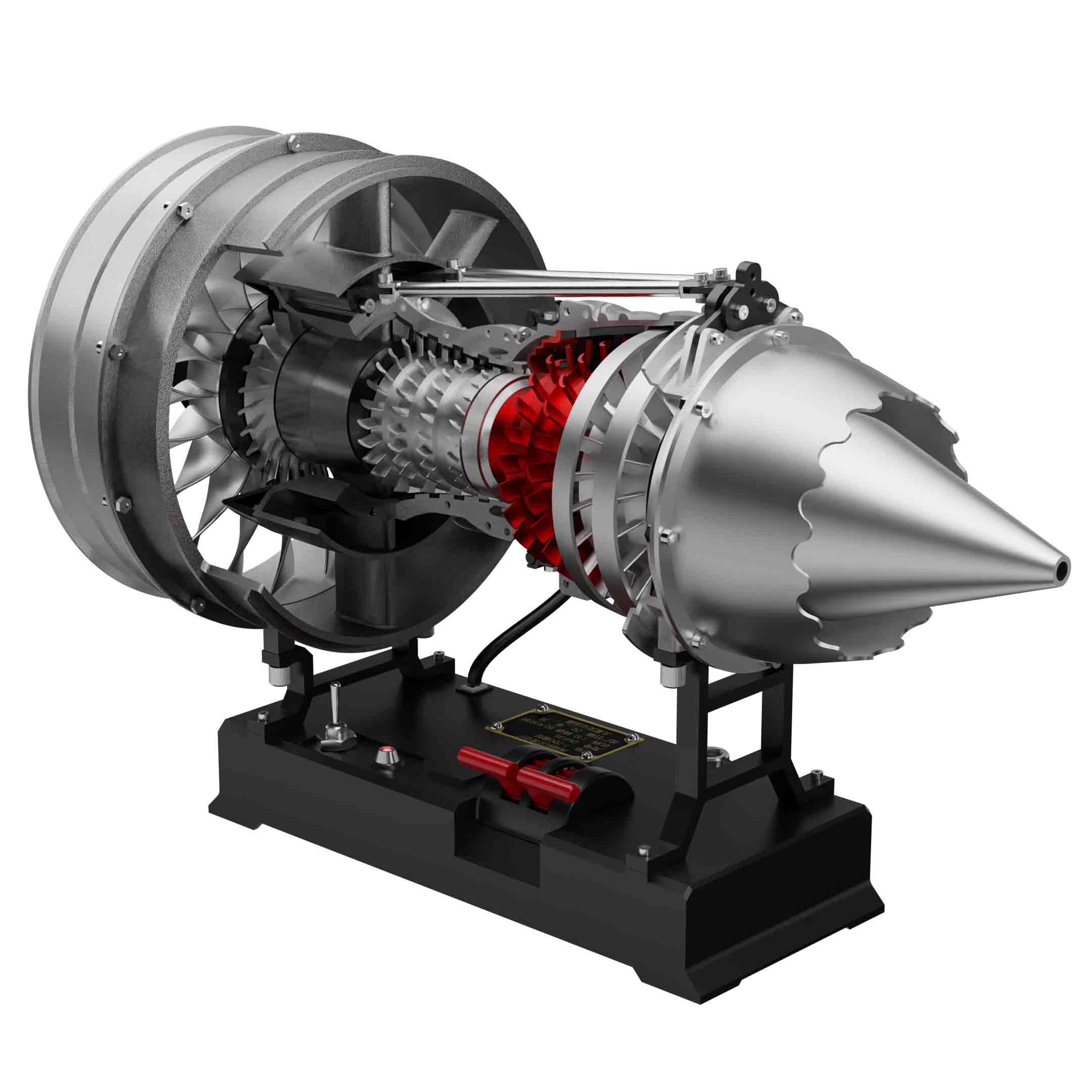TECHING 1/12 Scale Dual Spool Cutaway Turbofan Engine Model Kits Build your Own Jet Engine Kit That Runs 300+pcs DM121-helloworld7