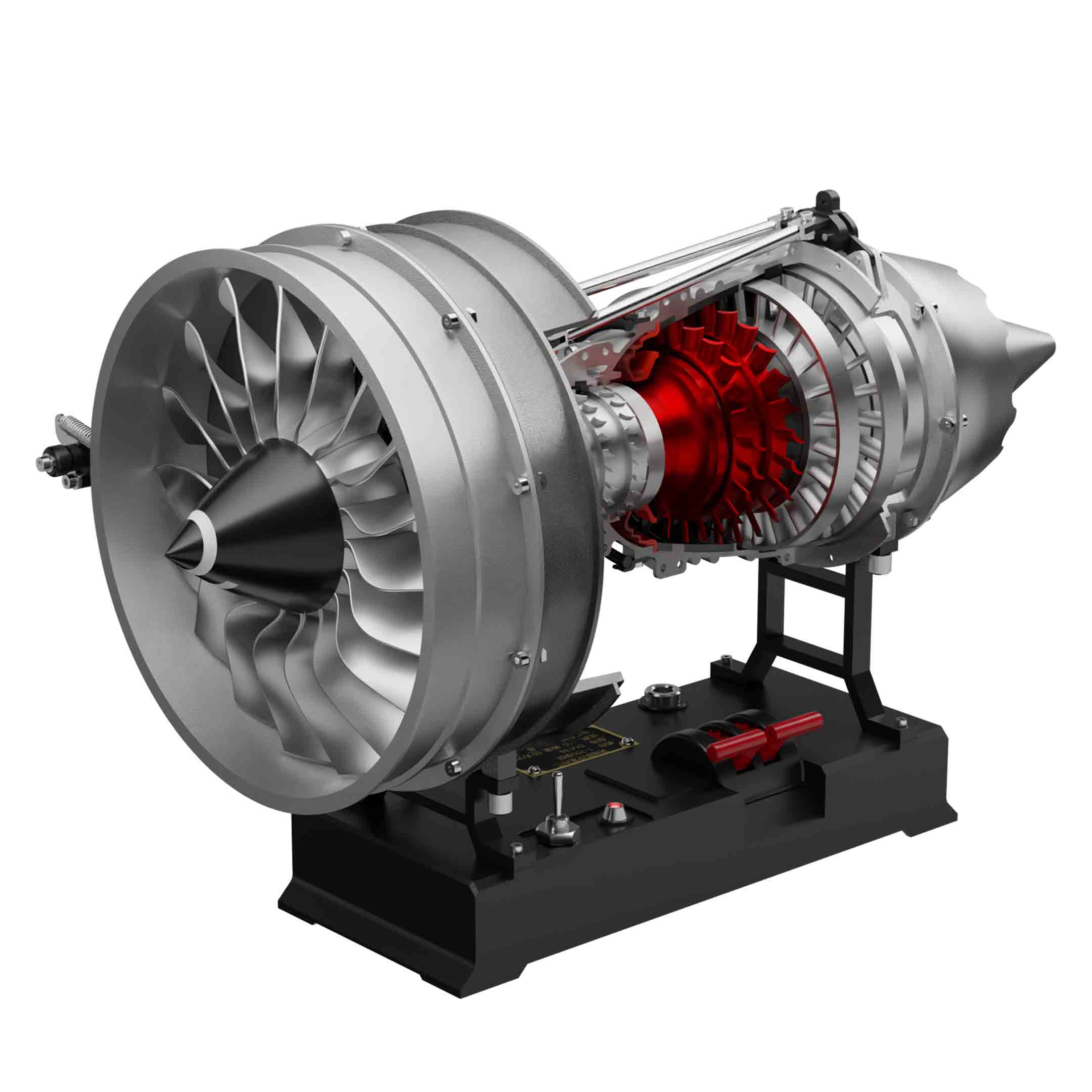TECHING 1/12 Scale Dual Spool Cutaway Turbofan Engine Model Kits Build your Own Jet Engine Kit That Runs 300+pcs DM121-helloworld7