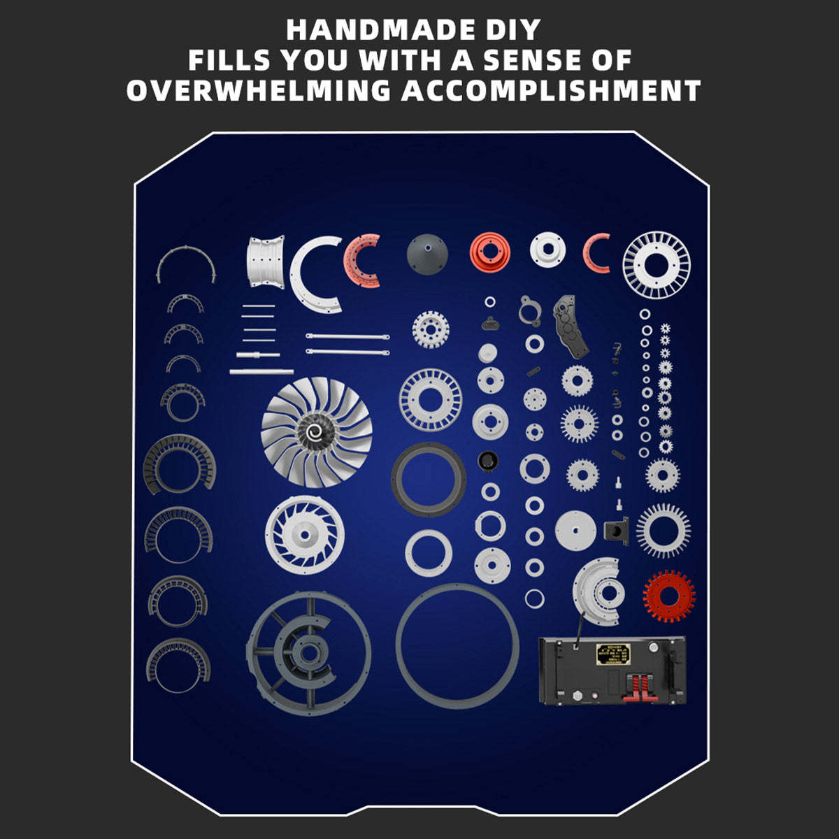 TECHING 1/12 Scale Dual Spool Cutaway Turbofan Engine Model Kits Build your Own Jet Engine Kit That Runs 300+pcs DM121-helloworld7