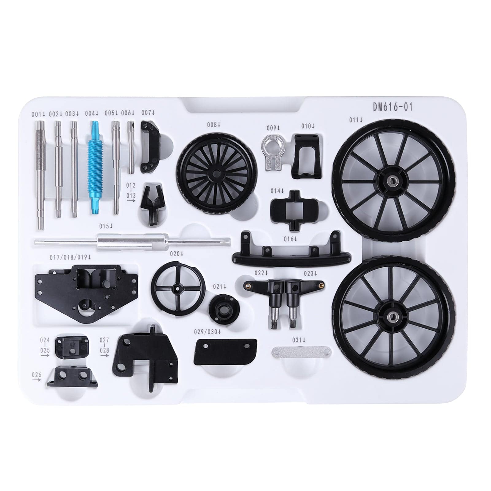 Teching Full Metal RC Tractor Model Assembly Kit APP Controlled STEM Mechanical Gift-helloworld7