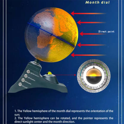 HelloWorld7-Teching Multifunctional Auto-Spinning Illuminated World Globe for Kids with Stand