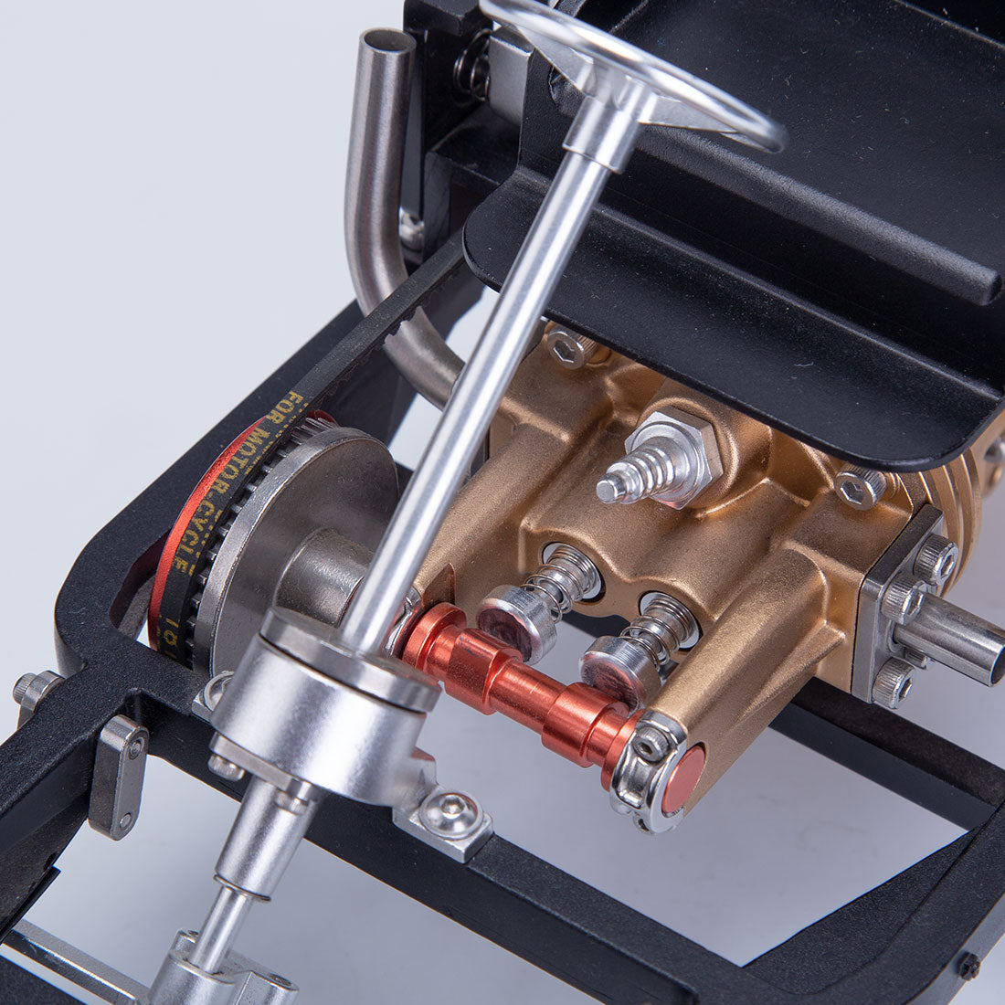 HelloWorld7-Teching Single Cylinder Steam Car Assembled Model Building Kits Used Engine