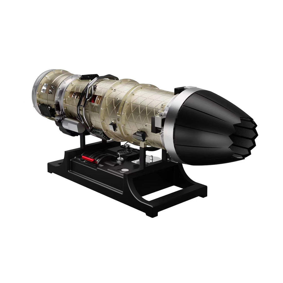 TECHING DM135 1/10 Scale Metal Turbofan Engine Model Kit Working Fighter Jet Engine 600+ PCS-helloworld7