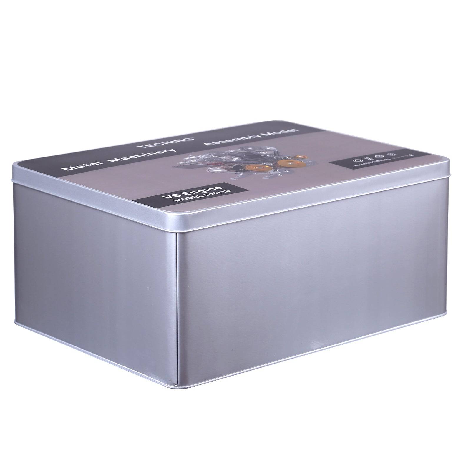 Teching V8 Mechanical Metal Assembly DIY Car Engine Model Kit (500+ Pcs)-helloworld7