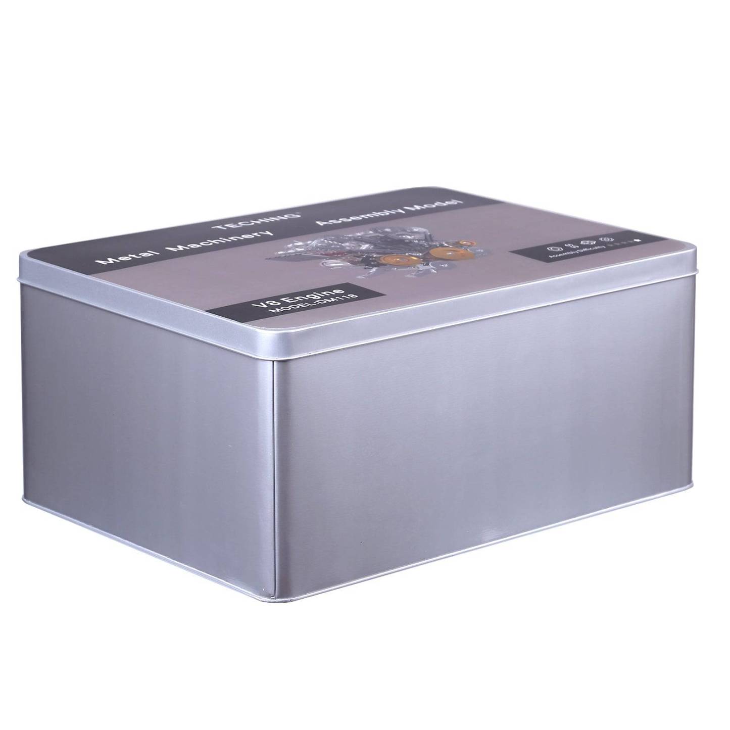 Teching V8 Mechanical Metal Assembly DIY Car Engine Model Kit (500+ Pcs)-helloworld7