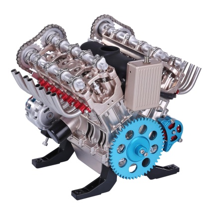 Teching V8 Mechanical Metal Assembly DIY Car Engine Model Kit (500+ Pcs)-helloworld7