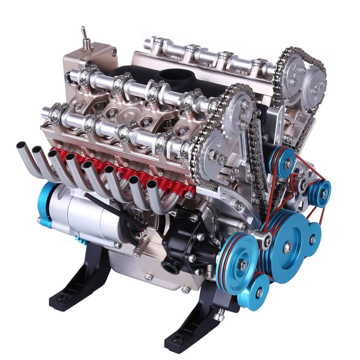 Teching V8 Mechanical Metal Assembly DIY Car Engine Model Kit (500+ Pcs)-helloworld7