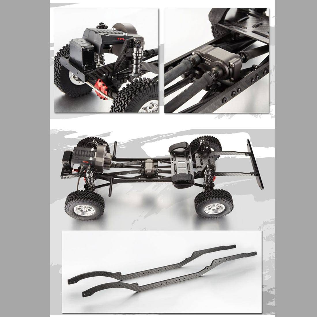 HelloWorld7-TFL C1704 1/10 Scale RC Rock Crawler Chassis Kit All-Metal Frame with D110 Body