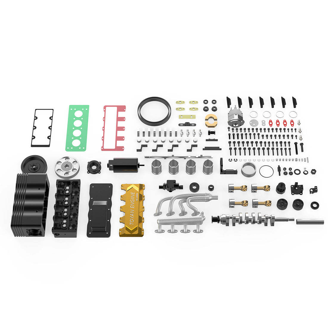 HelloWorld7-TOYAN FS-L400 14cc Inline 4 Cylinder 4 Stroke Water-cooled Assembly Engine Model For RC Model Car Ship Airplane-helloworld7