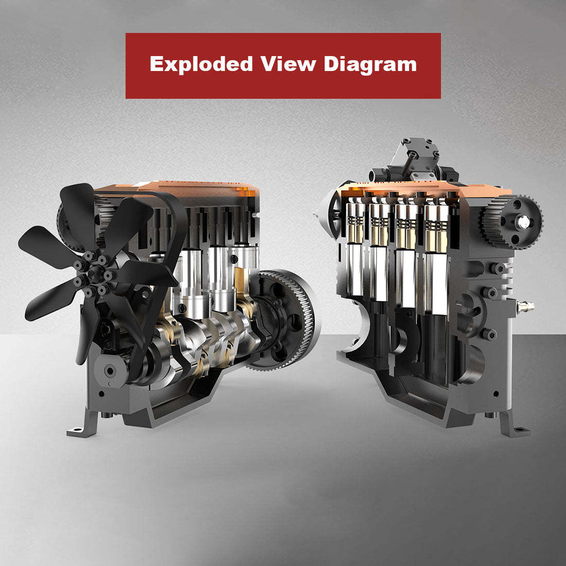 TOYAN FS-L400 14cc Inline 4 Cylinder 4 Stroke Nitro Engine DIY Assembly Kit-helloworld7