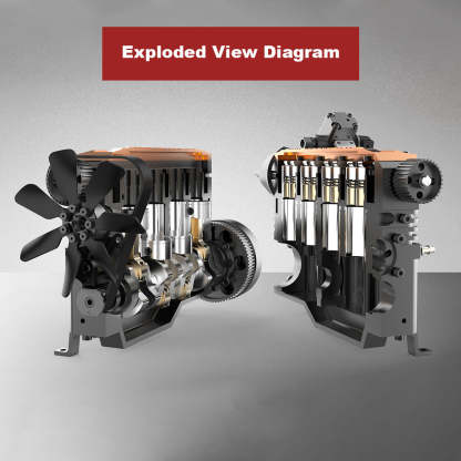 TOYAN FS-L400 14cc Inline 4 Cylinder 4 Stroke Nitro Engine DIY Assembly Kit-helloworld7