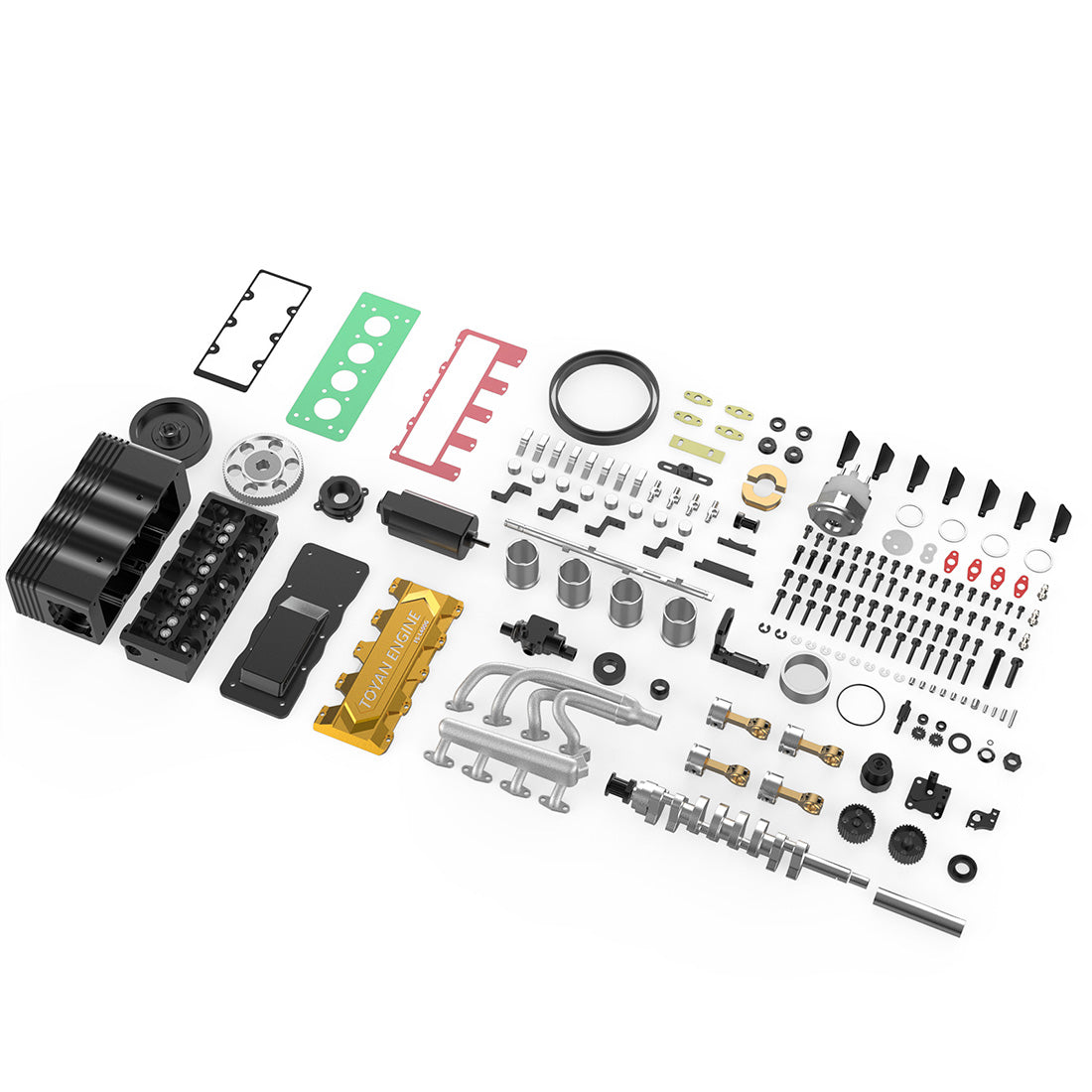 TOYAN FS-L400 14cc Inline 4 Cylinder 4 Stroke Nitro Engine DIY Assembly Kit-helloworld7