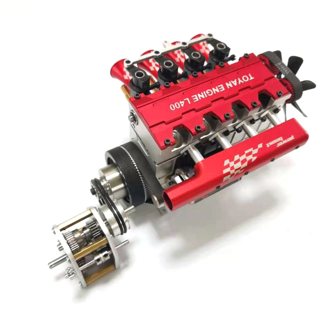 Metal 3-Speed Gearbox with Reverse Neutral Forward Kit for TOYAN V8 Engine RC Car Modification-helloworld7