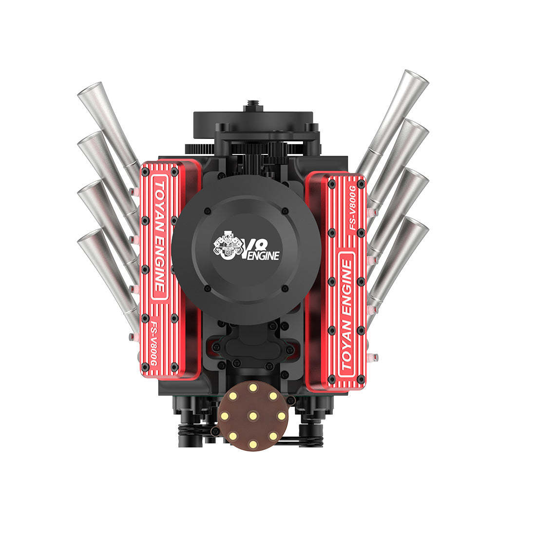 HelloWorld7-TOYAN FS-V800WGPC 1/10 Mini V8 Engine Model Building kits Run on Gas 28cc