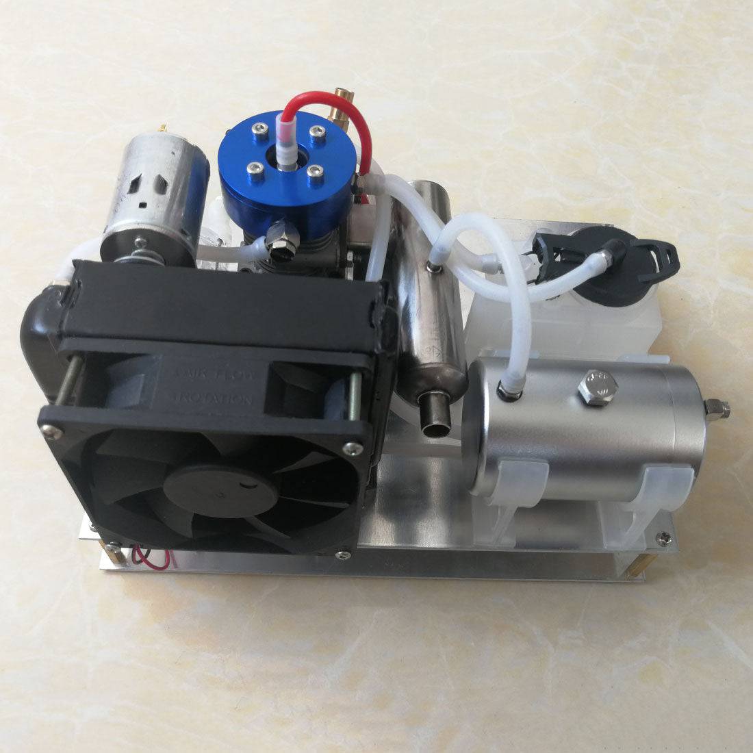 TOYAN Level 15 DIY Modify Methanol Engine into Gasoline Engine  Generator with Water-cooled Radiator Device-helloworld7