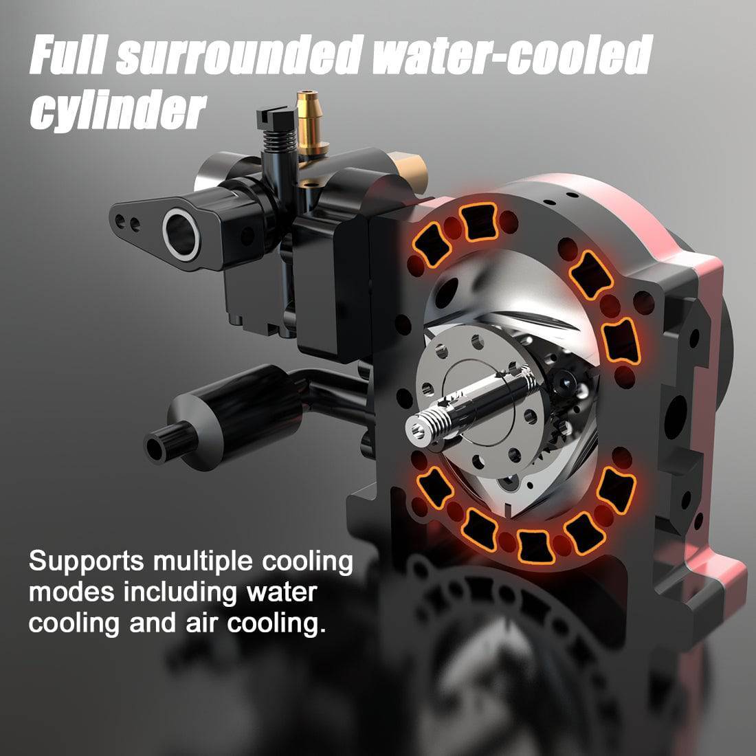 HelloWorld7-Toyan RS-S100 Single Rotor Rotary Engine Mini Internal Combustion Engine Model