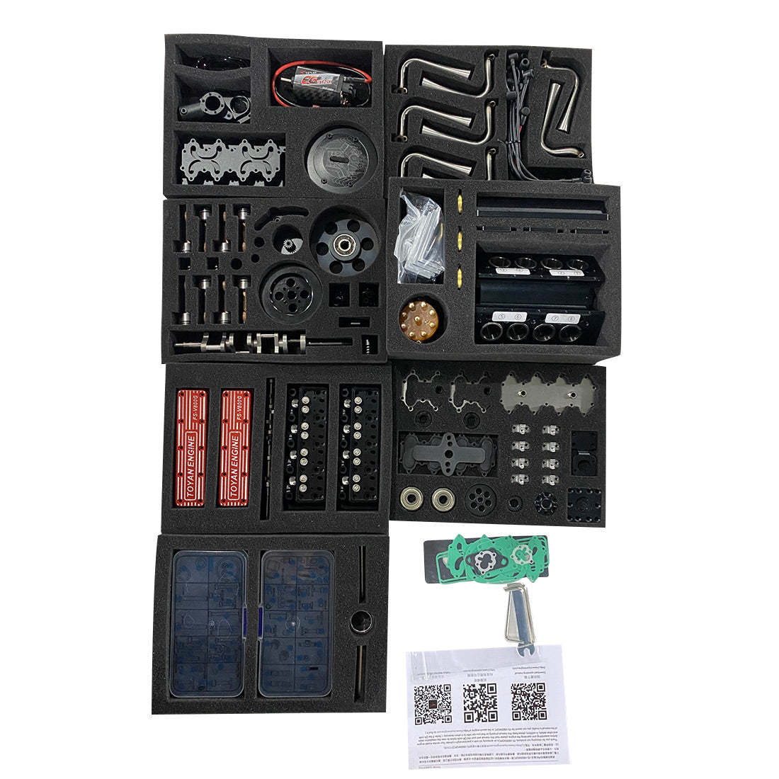 HelloWorld7-TOYAN V8 FS-V800WGPC Build Your Own V8 Engine Model Kits That Runs on Gas Full Sets
