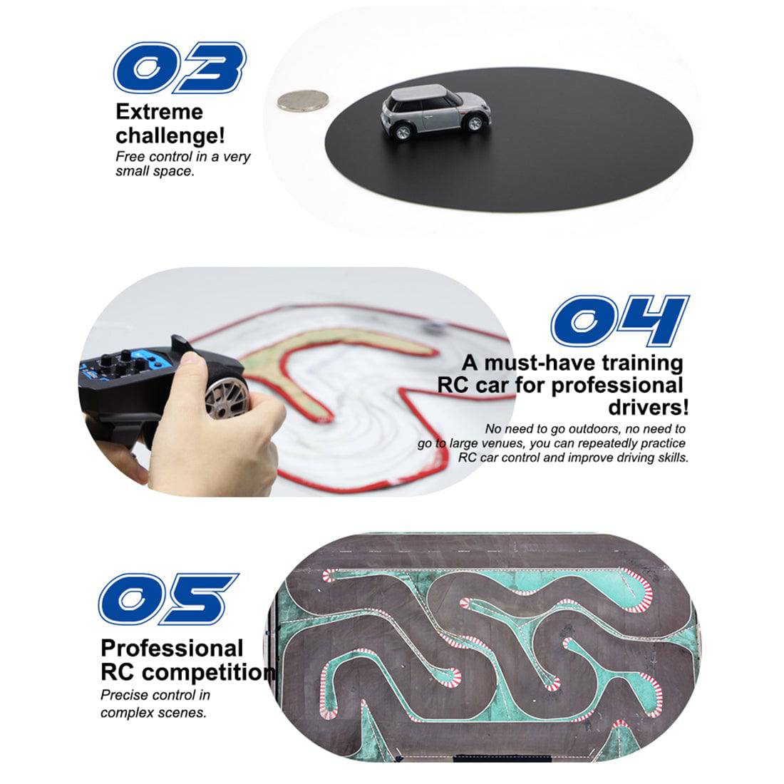 HelloWorld7-Turbo Racing 2.4Ghz 1/76 Full Scale RTR Electric RC Car with P31 Controller Desktop Toy