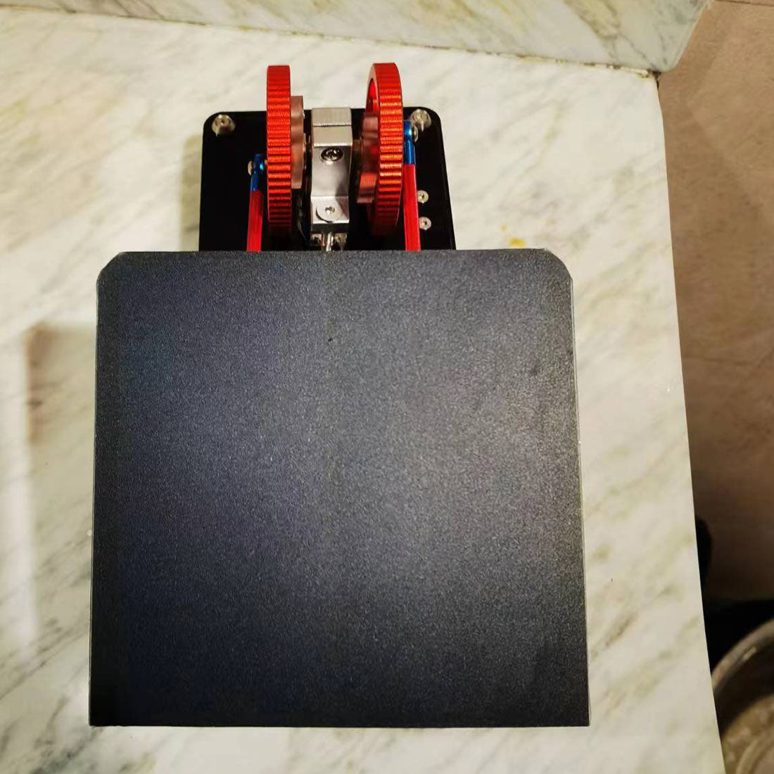 HelloWorld7-Twin Cylinder Motor Low-Noise Solar Electromagnetic Engine Model Experimental Toy