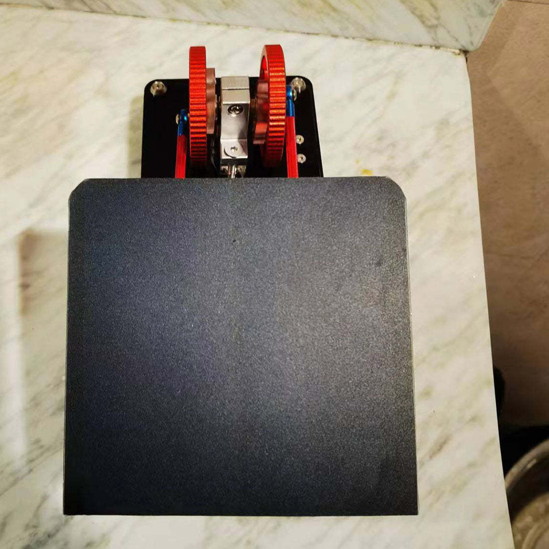 HelloWorld7-Twin Cylinder Motor Low-Noise Solar Electromagnetic Engine Model Experimental Toy