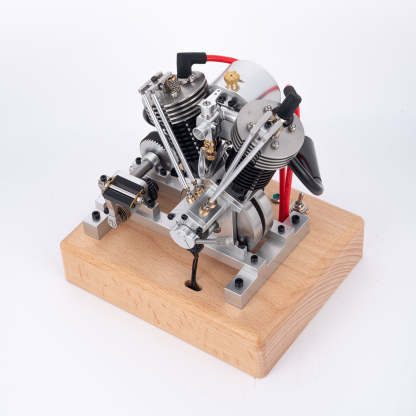 HelloWorld7-MUSA Hoglet Mini V-twin Engine V2 Gasoline 4-Stroke Engine Motorcycle With Kickstarter