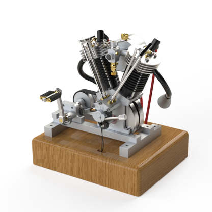 HelloWorld7-MUSA Hoglet Mini V-twin Engine V2 Gasoline 4-Stroke Engine Motorcycle With Kickstarter
