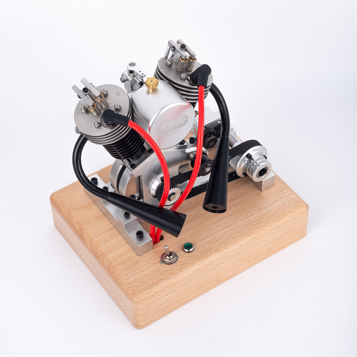 HelloWorld7-MUSA Hoglet Mini V-twin Engine V2 Gasoline 4-Stroke Engine Motorcycle With Kickstarter