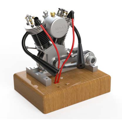 HelloWorld7-MUSA Hoglet Mini V-twin Engine V2 Gasoline 4-Stroke Engine Motorcycle With Kickstarter