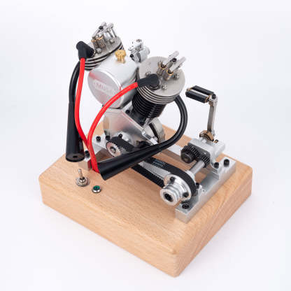 HelloWorld7-MUSA Hoglet Mini V-twin Engine V2 Gasoline 4-Stroke Engine Motorcycle With Kickstarter