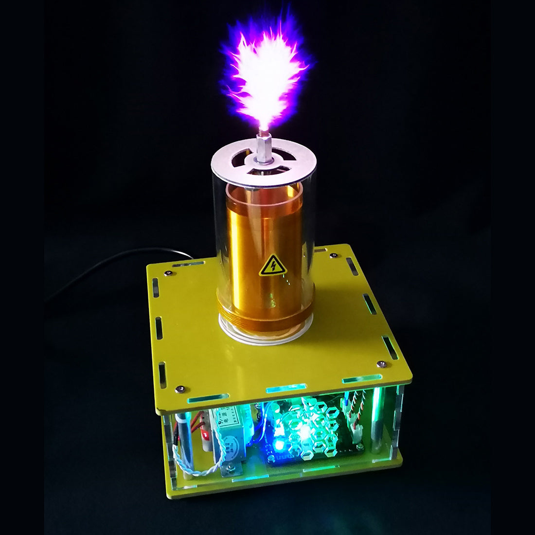 Upgrade PLL SSTC Musical Tesla Coil Quartz Glass Plasma Speaker Bluetooth High Voltage Science Toy-helloworld7
