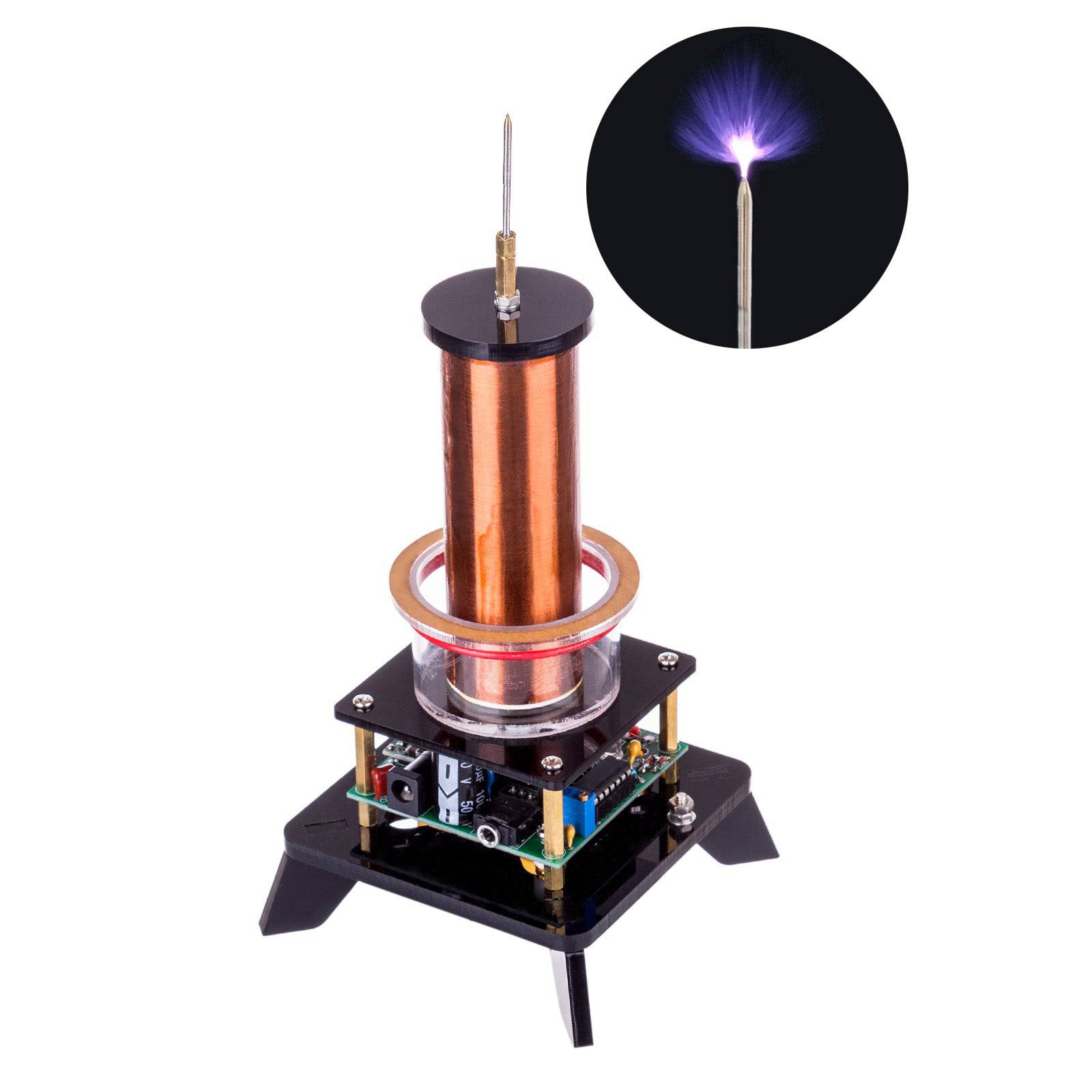HelloWorld7-Wireless Power Transmission Table Musical Tesla Coil Plasma Motor Speaker - US Plug
