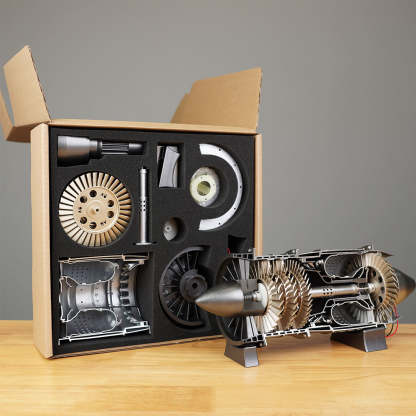 WP-85 DIY Turbojet Engine Model Kit Electric Aviation Turbine Assembly for Hobbyists and Engineering Gifts-helloworld7