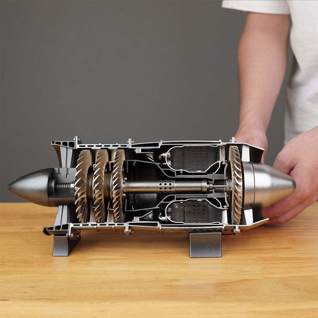 WP-85 DIY Turbojet Engine Model Kit Electric Aviation Turbine Assembly for Hobbyists and Engineering Gifts-helloworld7