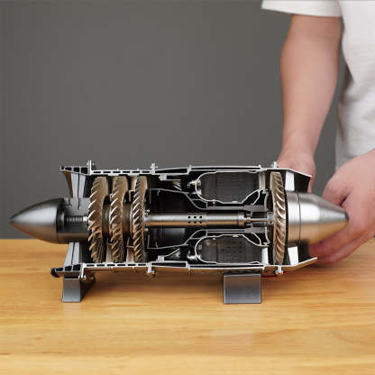 WP-85 DIY Turbojet Engine Model Kit Electric Aviation Turbine Assembly for Hobbyists and Engineering Gifts-helloworld7