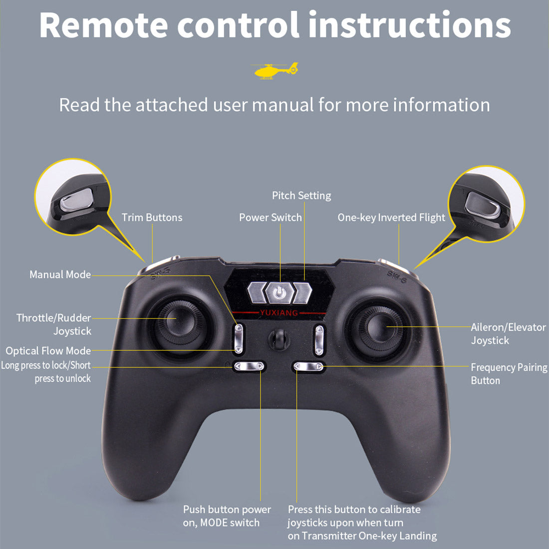 YU XIANG EC-135 1/36 Scale 6CH Direct Drive Brushless RC Helicopter RTF 3D/6G-helloworld7