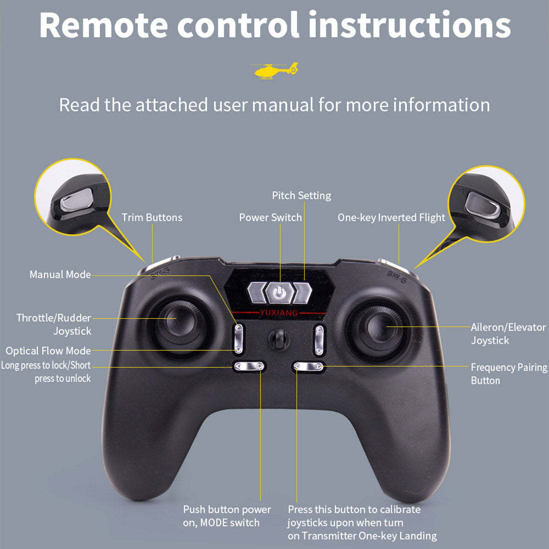 YU XIANG EC-135 1/36 Scale 6CH Direct Drive Brushless RC Helicopter RTF 3D/6G-helloworld7
