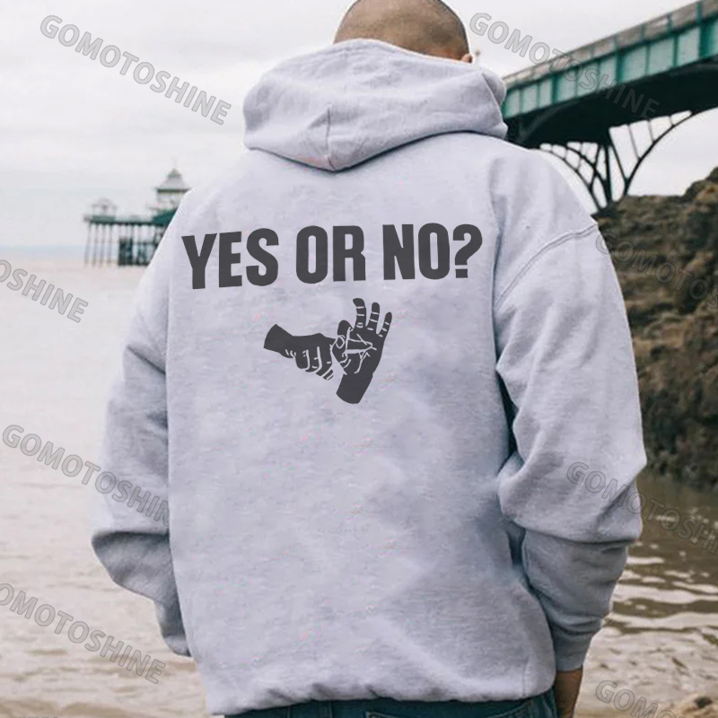 YES OR NOT Print Men's Hoodie