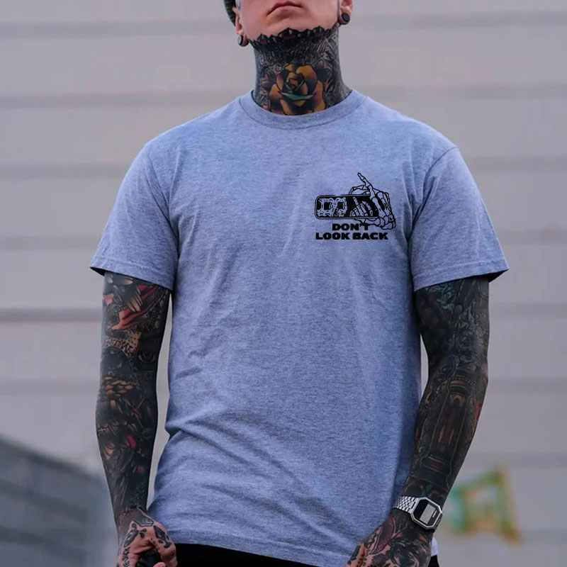 OH LOOK NOBODY GIVES A SHIT Skull With OK Print Men's T-shirt