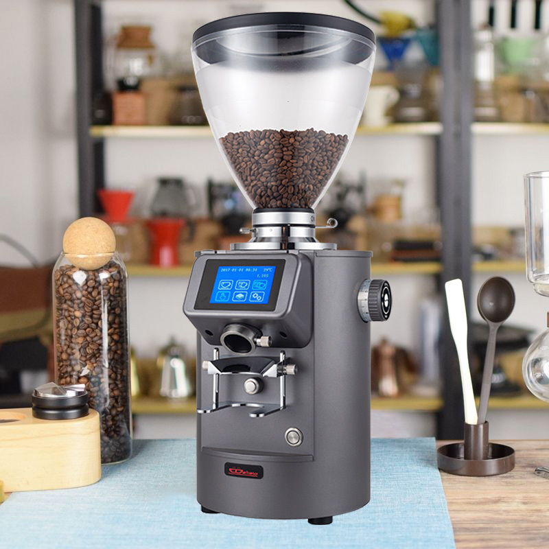 Factory Commercial 83 Titanium Coated Burr Automatic Espresso Grinders 1kg Hopper Electric Coffee Bean Grinder