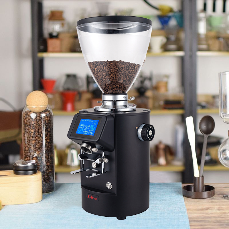 Professional 83mm Titanium Flat Burr Commercial Electric Coffee Grinder Digital Control Coffee Bean Grinders for Espresso
