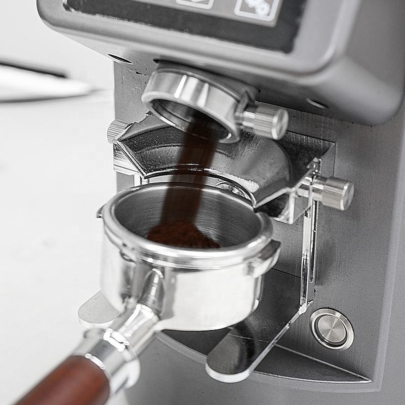 Professional 83mm Titanium Flat Burr Commercial Electric Coffee Grinder Digital Control Coffee Bean Grinders for Espresso