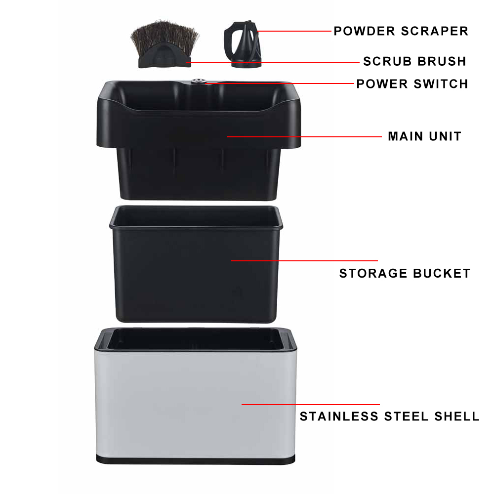 Professional Commercial Coffee Tools for Barista Electric Coffee Portafilter Cleaner No-wipe Automatic Coffee Grounds Knock Box